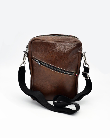 Men's Dark Brown Shoulder Bag – Portofino | Leather Trend