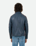 Biker in Pelle da Uomo Blu – Axel | Leather Trend