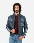 Biker in Pelle da Uomo Blu – Axel | Leather Trend