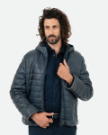 Piumino in pelle da uomo blu - Rio | Leather Trend