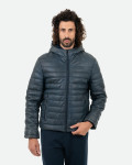 Piumino in pelle da uomo blu - Rio | Leather Trend