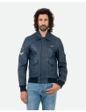 Bomber in Pelle da Uomo Blu - Dante | Leather Trend