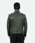 Giacca biker verde da uomo – Avatar | Leather Trend