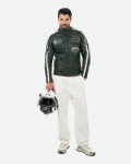 Biker in Pelle da Uomo Verde Scuro – Axel | Leather Trend