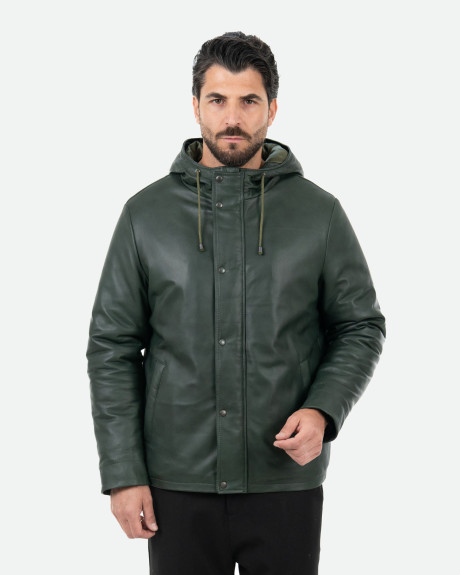 Men's leather down jacket - Benny | Leather Trend