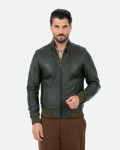 Bomber in Pelle Verde da Uomo - Napoli | Leather Trend