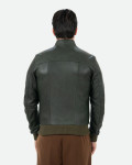 Bomber in Pelle Verde da Uomo - Napoli | Leather Trend