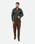 Bomber in Pelle Verde da Uomo - Napoli | Leather Trend