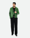 Men’s Crocodile-Effect Leather Perfecto Jacket - Vasco