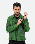 Chiodo Uomo Effetto Cocco in Pelle - Vasco | Leather Trend