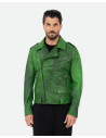 Chiodo Uomo Effetto Cocco in Pelle - Vasco | Leather Trend