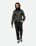 Men's Leather and Shearling Bomber Jacket - Leo | Leather Trend