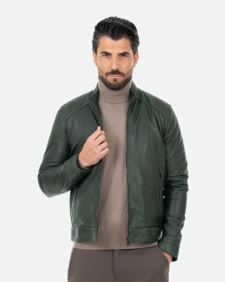 Giacca in pelle da uomo – U08 | Leather Trend