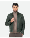 Men's Green Leather Jacket – U08 | Leather Trend