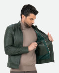 Men's Green Leather Jacket – U08 | Leather Trend