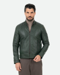 Men's Green Leather Jacket – U08 | Leather Trend