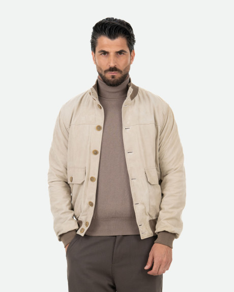 Bomber uomo in pelle camoscio – Milo | Leather Trend 2