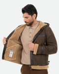 Men's Leather and Shearling Jacket - James | Leather Trend