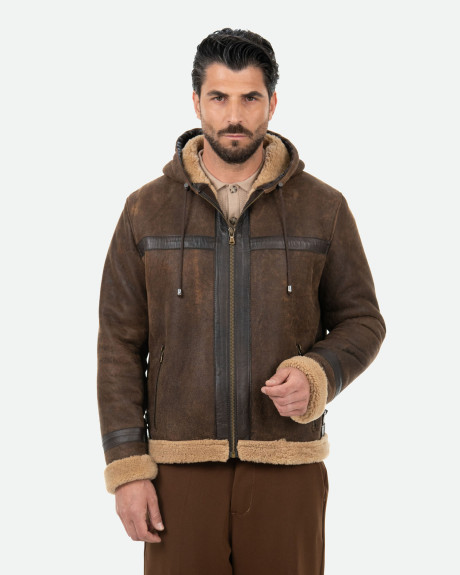 Men's Leather and Shearling Jacket - James | Leather Trend 2