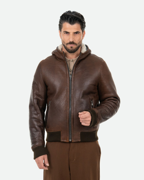 Men's shearling bomber jacket - Carlo | Leather Trend