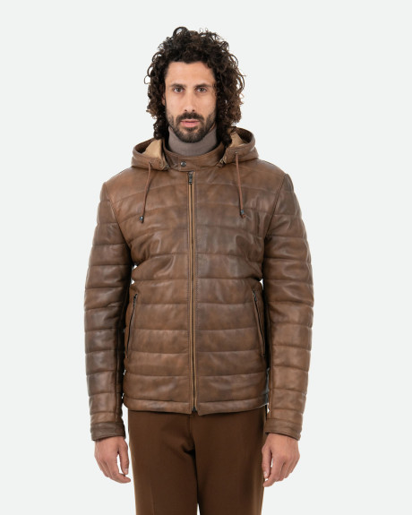 Piumino in pelle da uomo – Berlino | Leather Trend