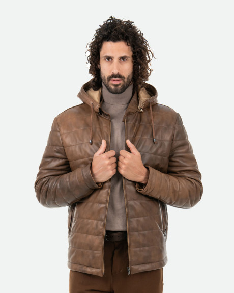 Piumino in pelle da uomo – Berlino | Leather Trend 2