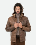 Men's leather down jacket - Berlino | Leather Trend