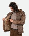 Men's leather down jacket - Berlino | Leather Trend