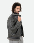 Men's leather and shearling jacket - Francesco | Leather Trend