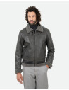 Men's leather and shearling jacket - Francesco | Leather Trend
