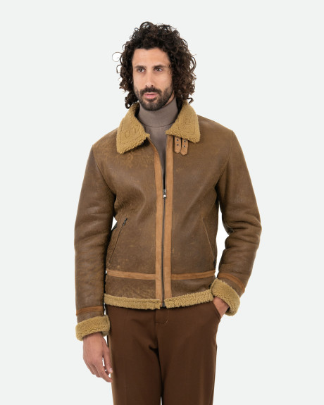 Men's shearling jacket - Franco | Leather Trend