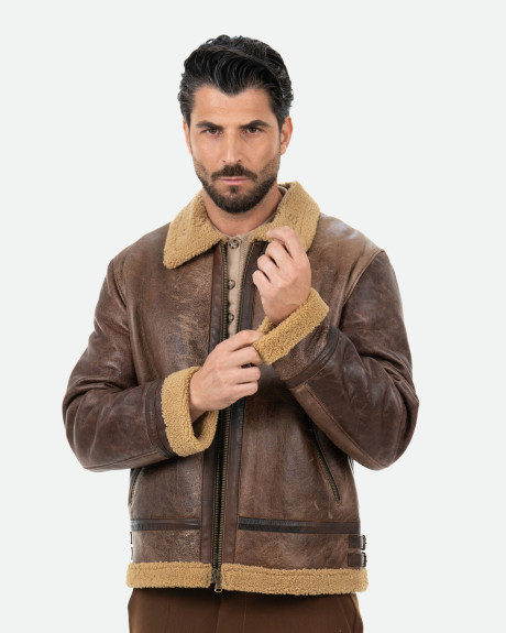 Men's shearling jacket - Franco | Leather Trend 2