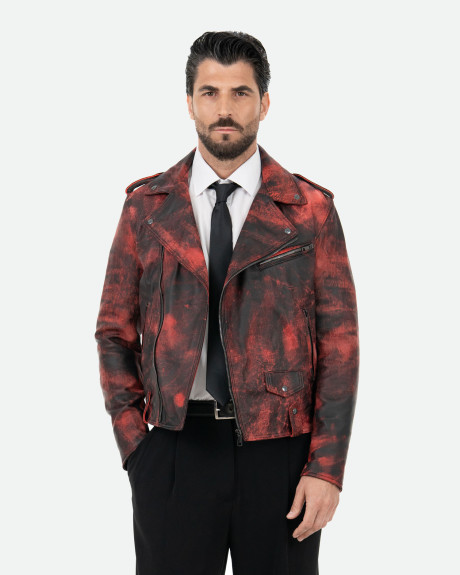 Men's Leather Three-Pocket Perfecto - Damiano | Leather Trend
