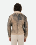 Chiodo in pelle con interno effetto shearling | Leather Trend