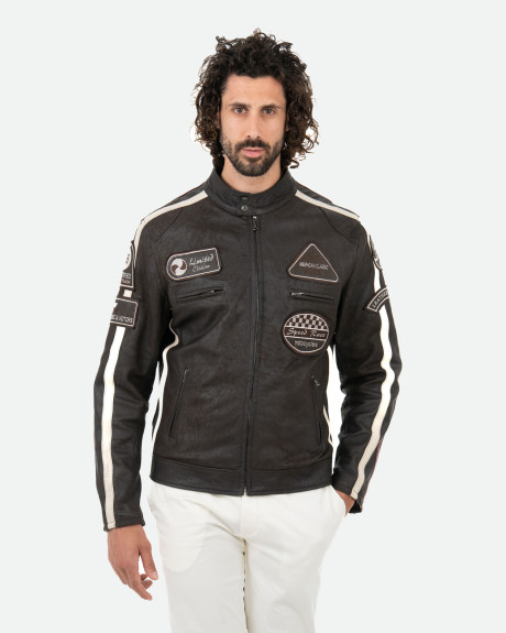 Men's Nubuck Biker Jacket – Axel | Leather Trend