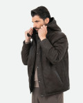 Benny - Men’s Nubuck Leather Down Jacket | Leather Trend