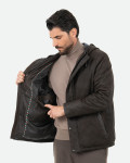 Benny - Men’s Nubuck Leather Down Jacket | Leather Trend