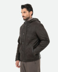 Benny - Men’s Nubuck Leather Down Jacket | Leather Trend