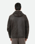 Benny - Men’s Nubuck Leather Down Jacket | Leather Trend
