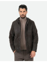Benny - Men’s Nubuck Leather Down Jacket | Leather Trend