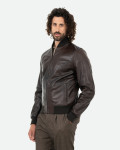 Men's Leather Bomber Jacket – David | Leather Trend