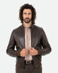 Bomber in Pelle Testa di Moro da Uomo - Napoli | Leather Trend