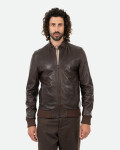 Bomber in Pelle Testa di Moro da Uomo - Napoli | Leather Trend