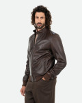 Bomber in Pelle Testa di Moro da Uomo - Napoli | Leather Trend