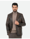 Men's Dark Brown Leather Jacket - Ettore | Leather Trend