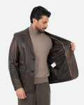 Men's Dark Brown Leather Jacket - Ettore | Leather Trend