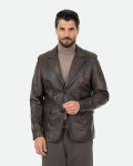 Men's Dark Brown Leather Jacket - Ettore | Leather Trend