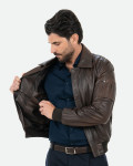 Bomber in pelle da uomo - Leo | Leather Trend