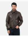 Men's Leather Bomber Jacket - Leo | Leather Trend