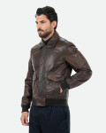 Bomber in pelle da uomo - Leo | Leather Trend